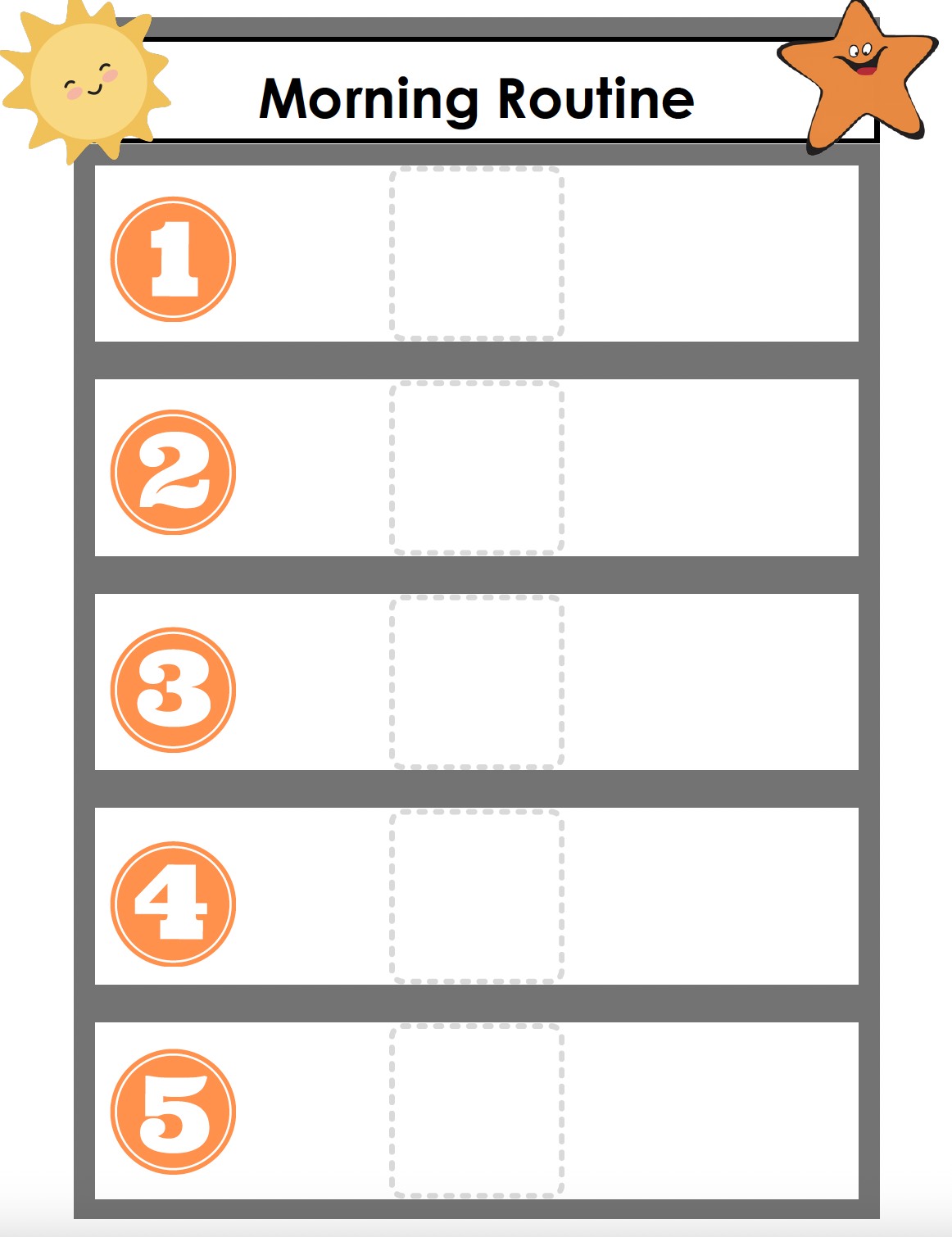 Use this visual schedule to assist with morning and night routines!